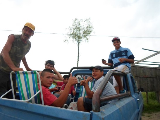 Familias de pescadores, presentes en la lucha.